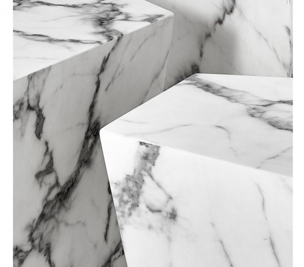 Art Deco Luxus Couchtisch Kunstmarmor 3er Set - Wohnzimmer Salon Tisch - Luxus Möbel