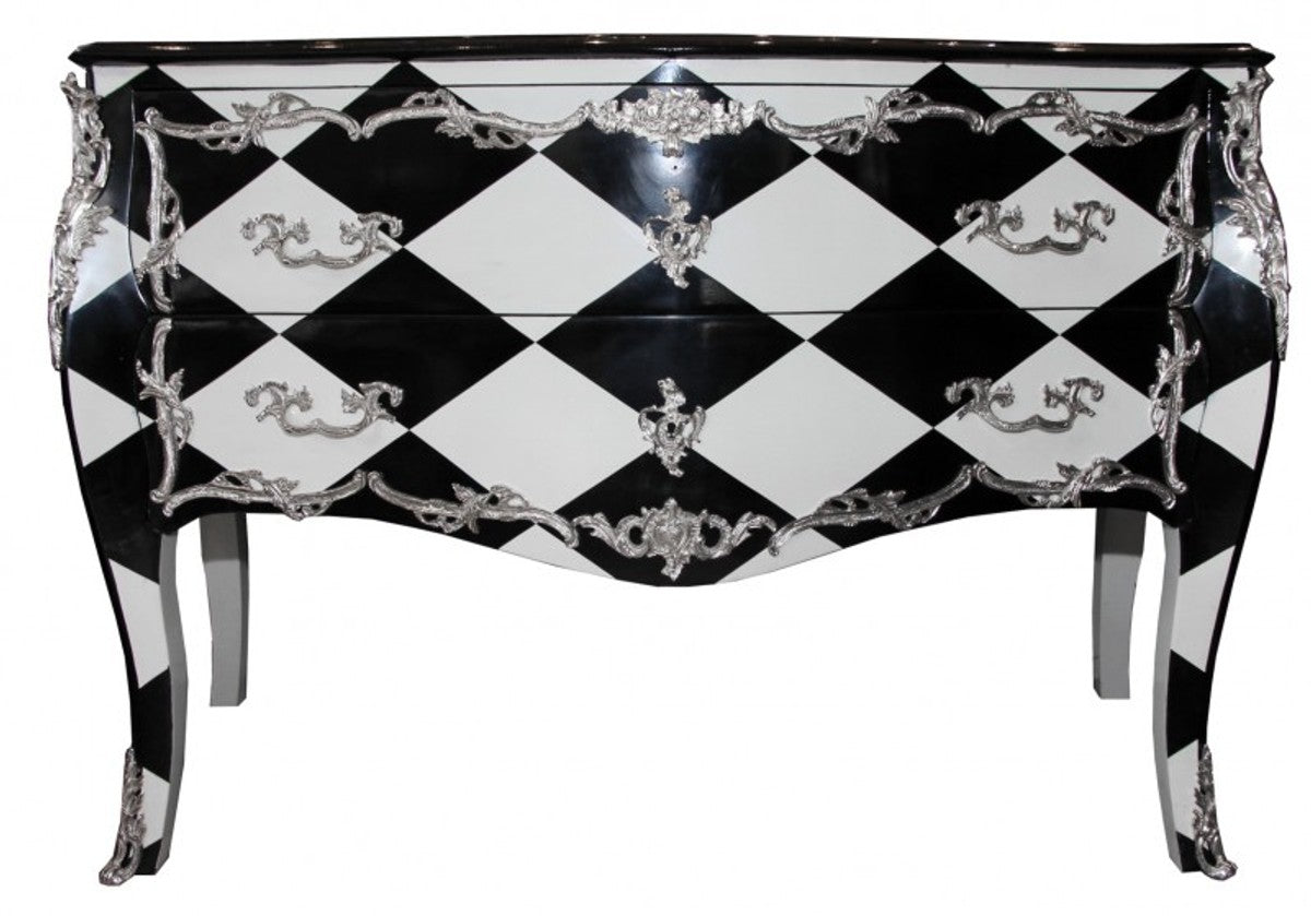 Barock Kommode Karo Design 130cm - Unikat- Antik Look