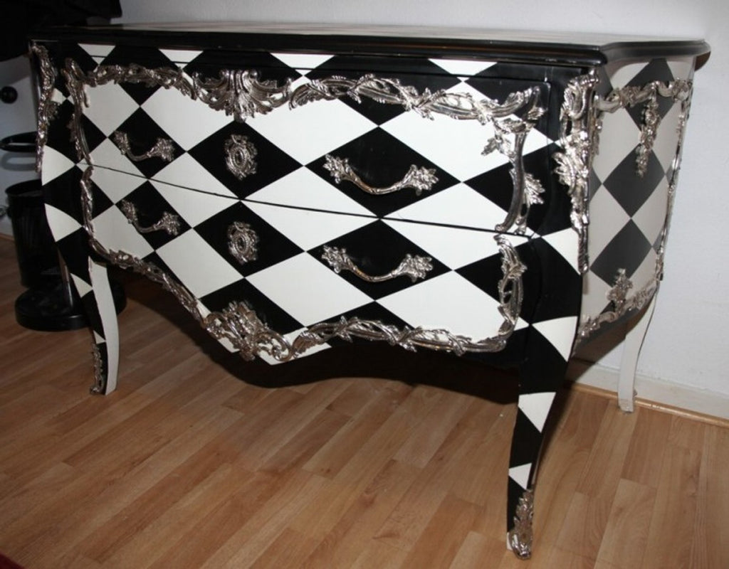 Barock Kommode Karo Design - Handgefertigte Barock Möbel