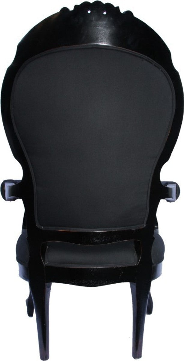 Barock Sessel Louis XIV Superior Schwarz aus Frankreich