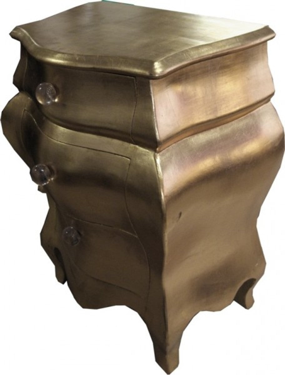 Barock Kommode Gold 53 x 36 x 71.5 cm