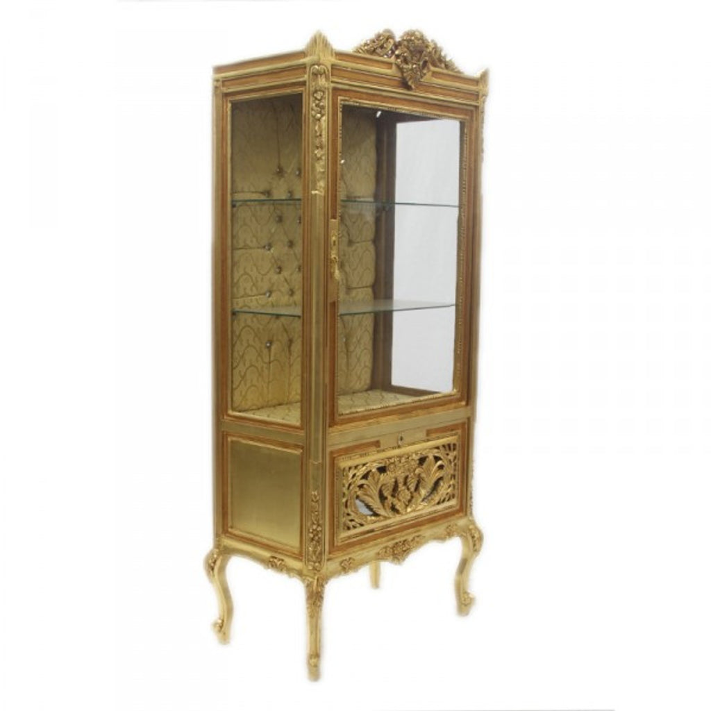 Barock Vitrine Gold ModF1 - Vitrinenschrank