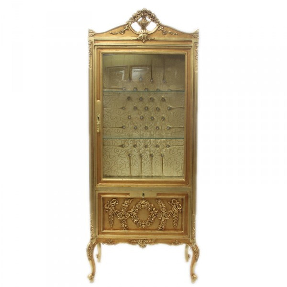 Barock Vitrine Gold ModF2 - Vitrinenschrank