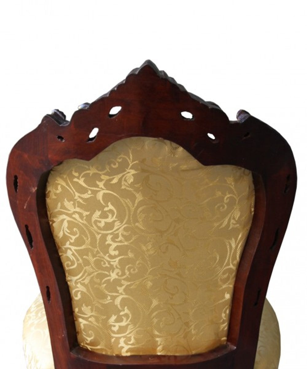 Barock Esszimmer Stuhl Gold Muster / Braun - Barock Möbel Antik Stil