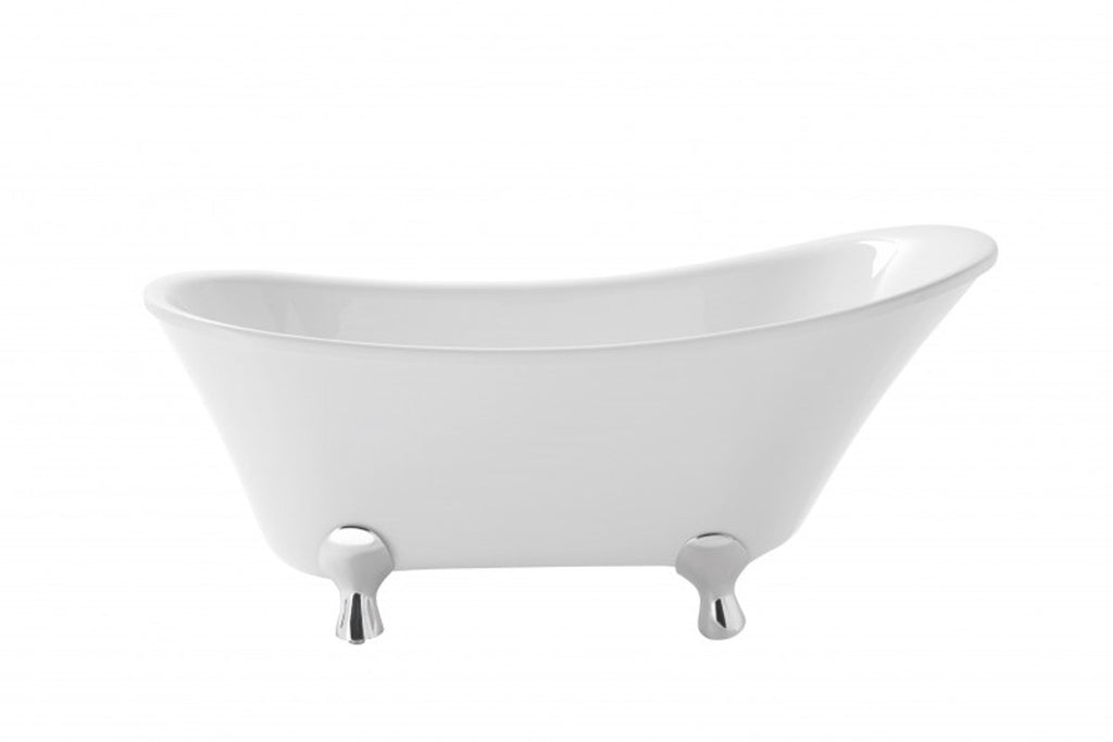 Art Deco Badewanne freistehend Weiß Modell He-Gra 1550mm - Freistehende Retro Antik Badewanne Barock Jugendstil