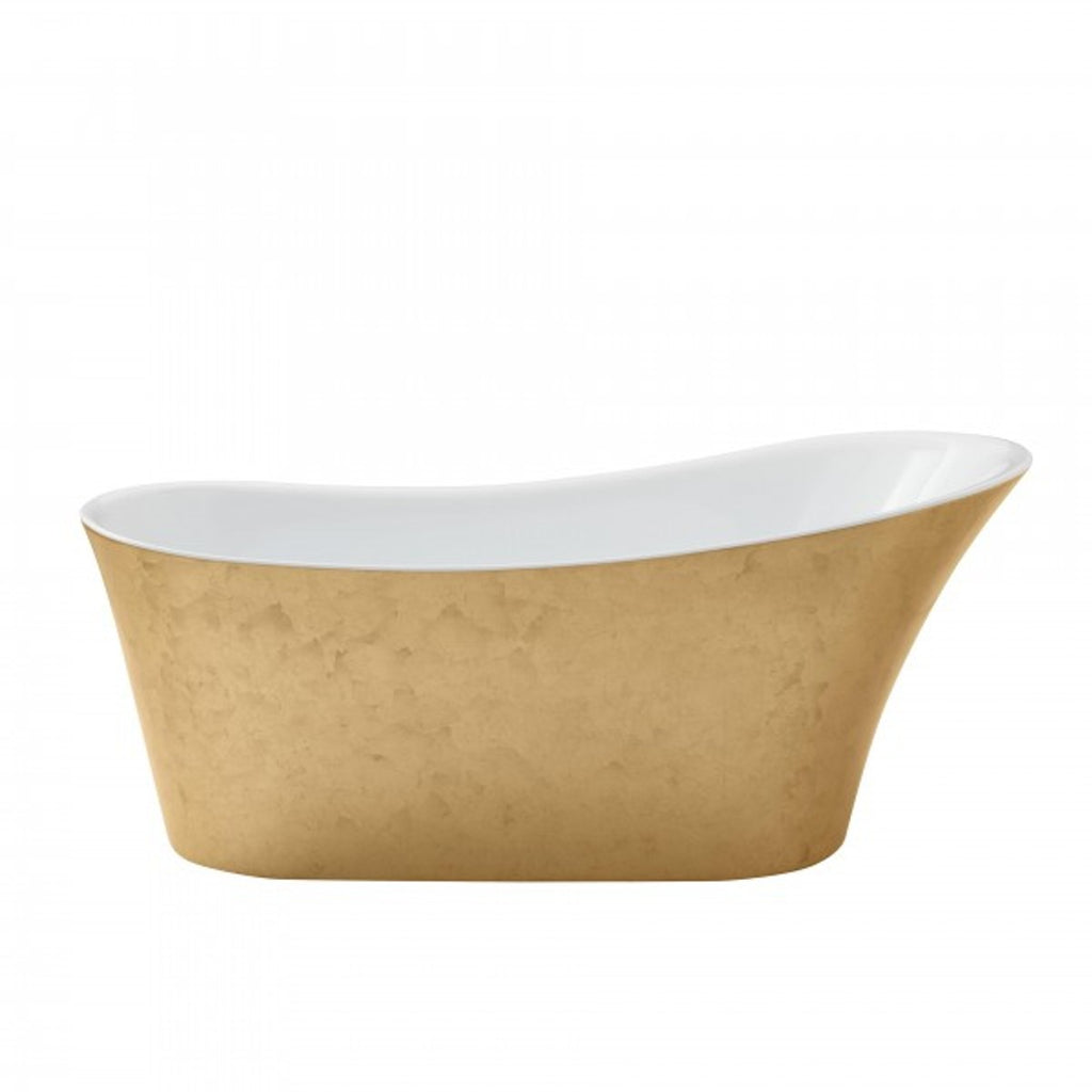 Art Deco Badewanne freistehend Gold Modell He-Hol 1710mm - Freistehende Retro Antik Jugendstil Badewanne