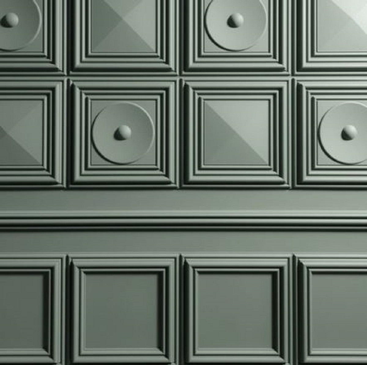 3D Paneel Weiß 33,3 x 3,5 x H. 33,3 cm - Wandpaneel - Deckenpaneel - Wanddeko im Barockstil