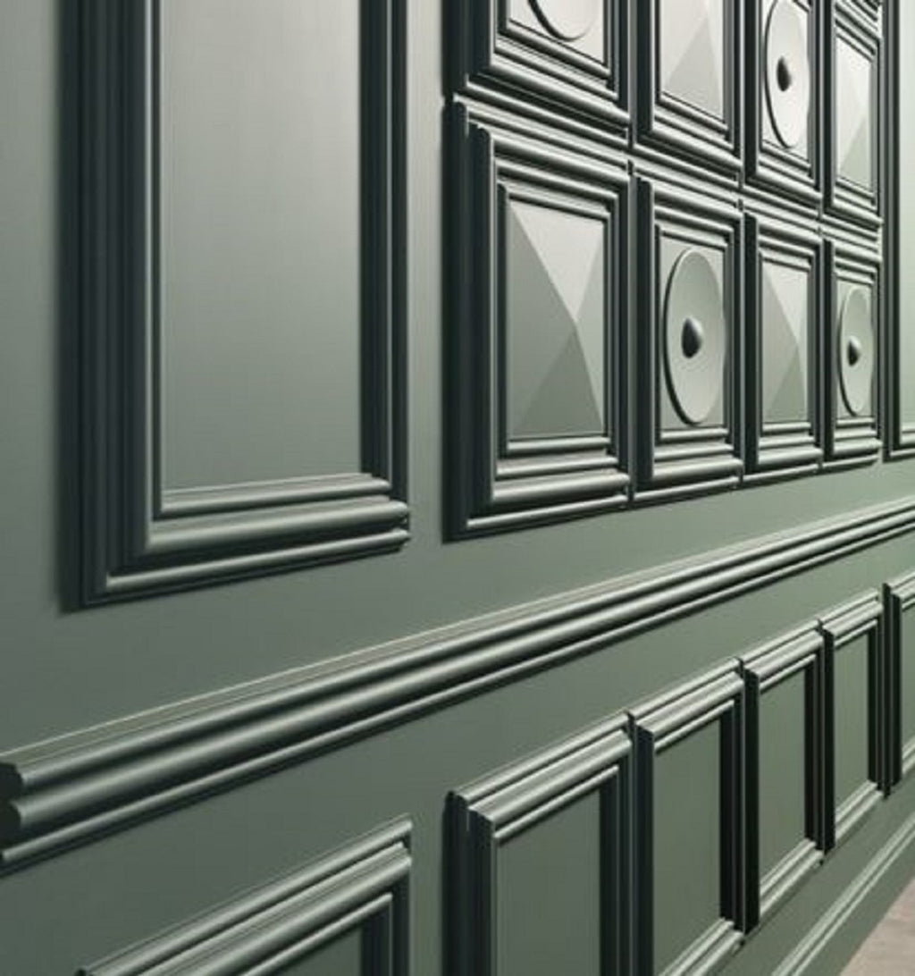 3D Paneel Weiß 33,3 x 3,5 x H. 33,3 cm - Wandpaneel - Deckenpaneel - Wanddeko im Barockstil