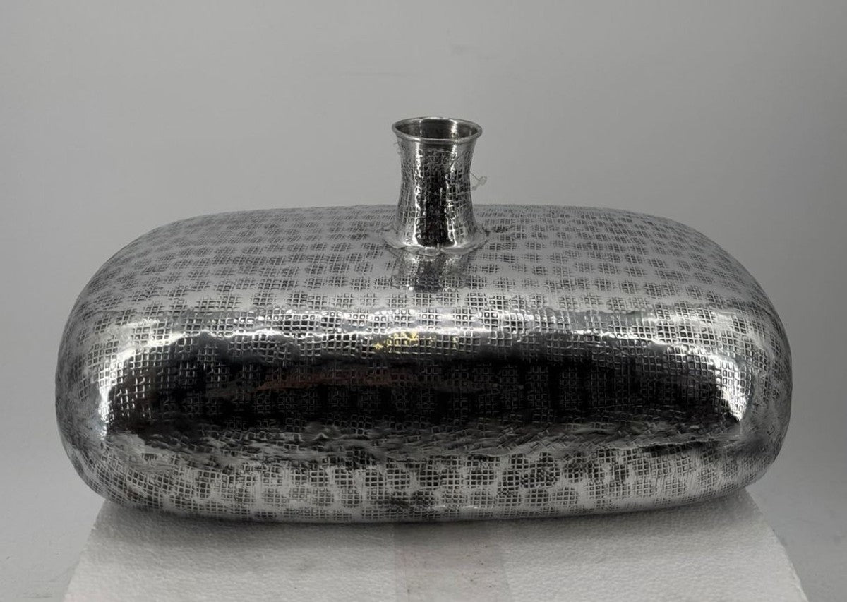 Aluminium Deko Vase Silber 39 cm - Aluminium Deko Accessoires