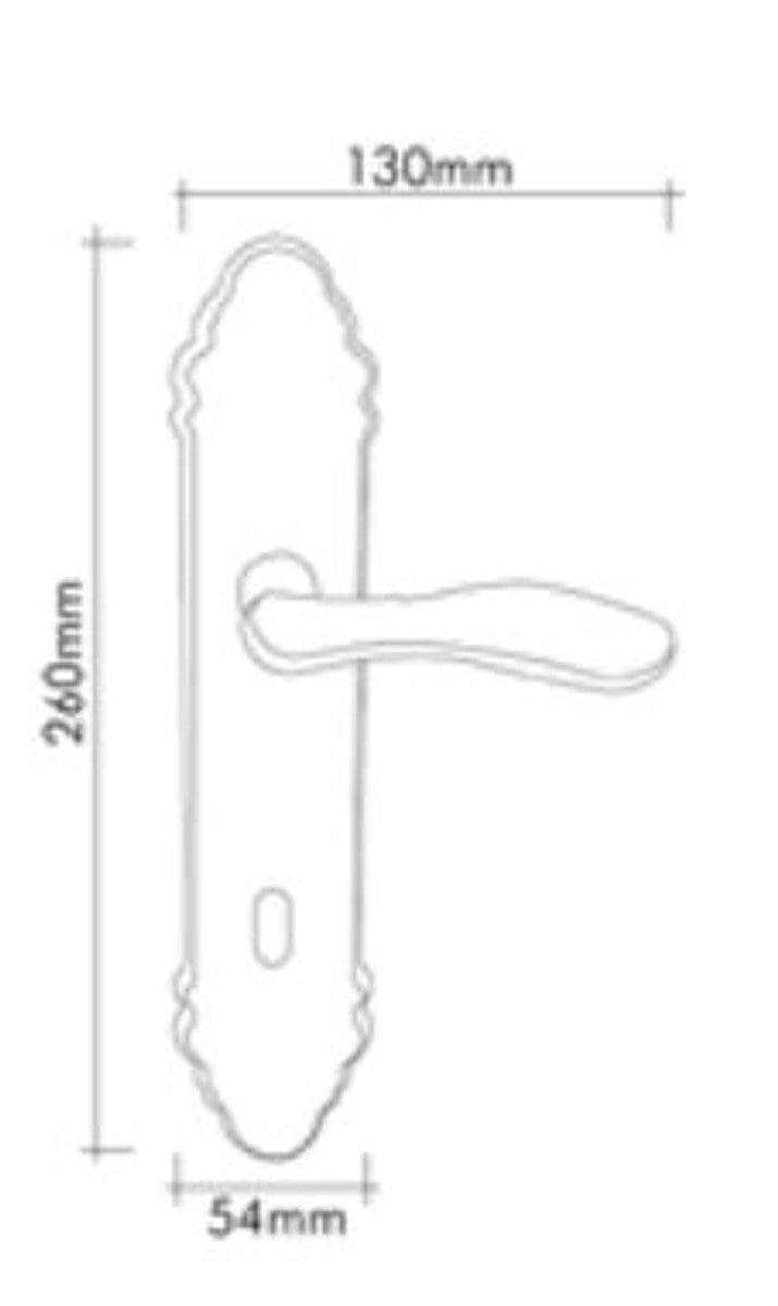 Antik Stil Türgriff Set Messing Vintage Silber - Retro Jugendstil Barock Türklinken Set