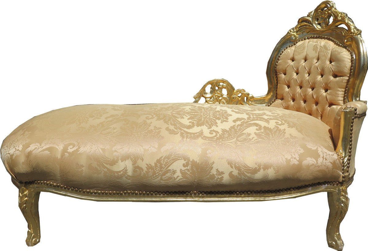 Barock Chaiselongue Gold Muster / Gold Mod2 - Barock Möbel