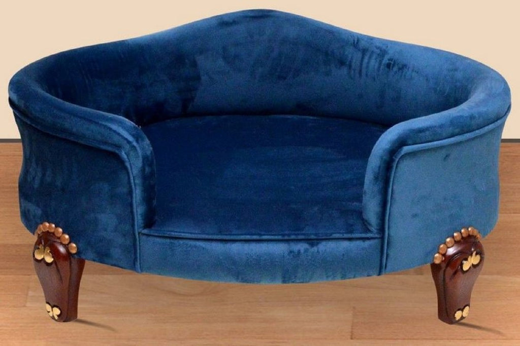 Barock Hundebett Royal Blau / Braun / Gold - Barock Hundemöbel - Barock Tiermöbel - Tiermöbel im Barockstil