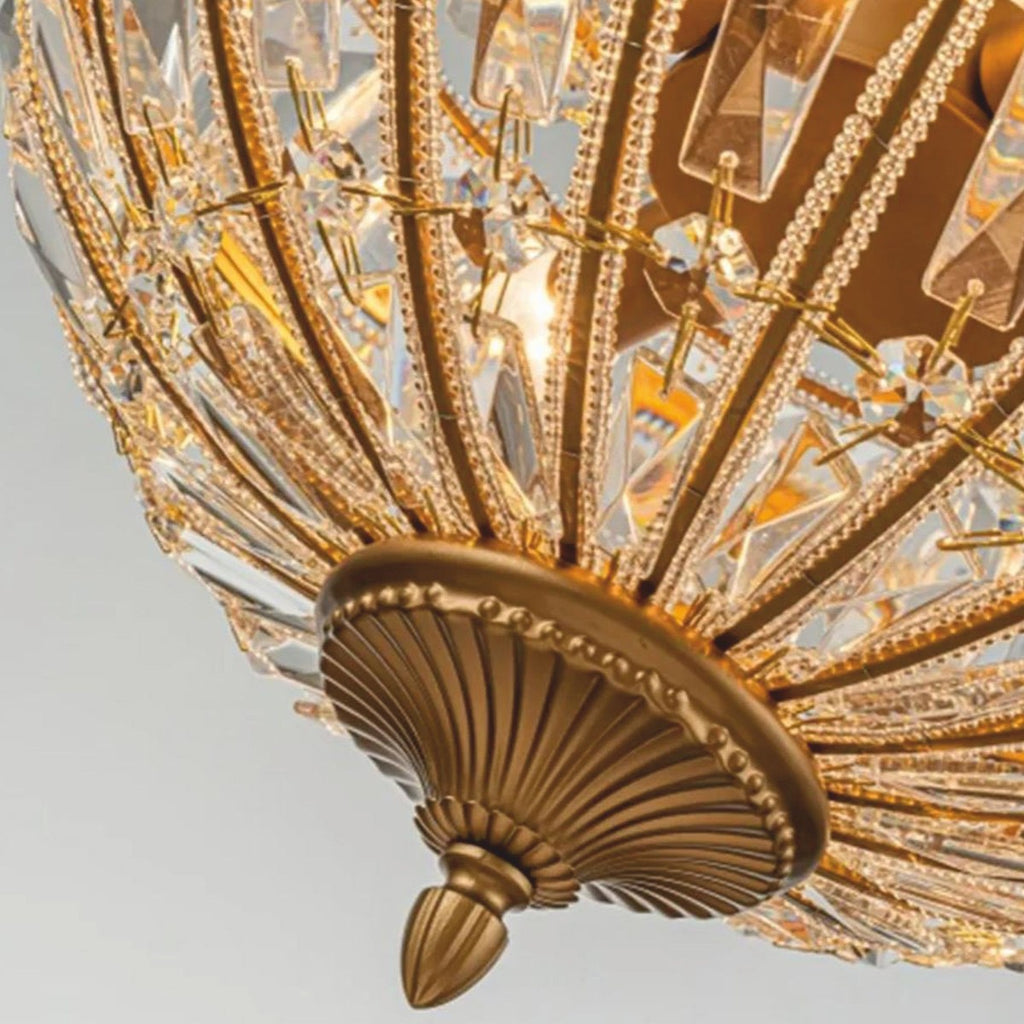 Barock Kristall Kronleuchter Gold Ø 42 x H. 80 cm - Barock Leuchten