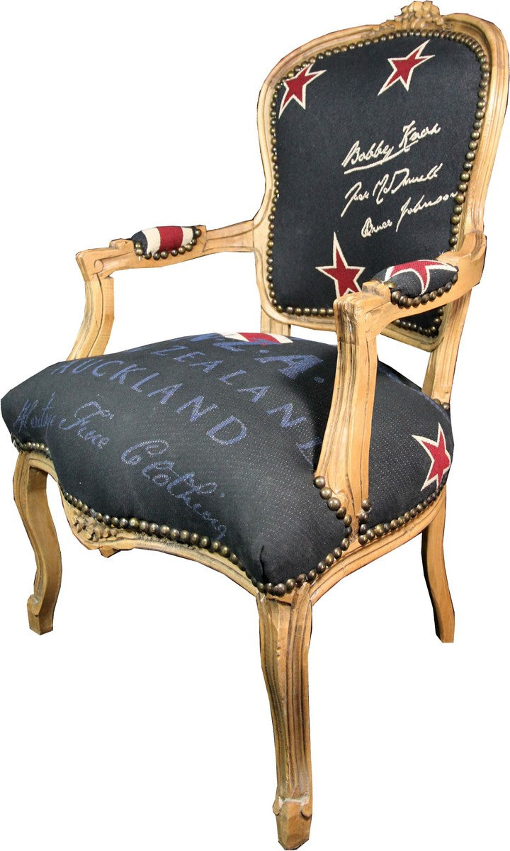 Barock Salon Stuhl New Zealand / Holzfarbig - Neuseeland Fashion Möbel