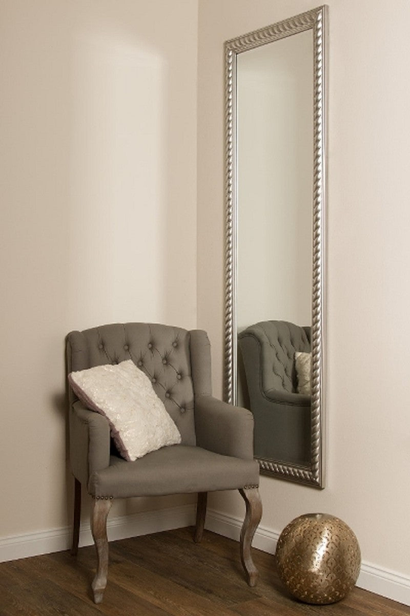 Barock Spiegel / Wandspiegel Antik Silber 62 x H. 187 cm - Barockmöbel