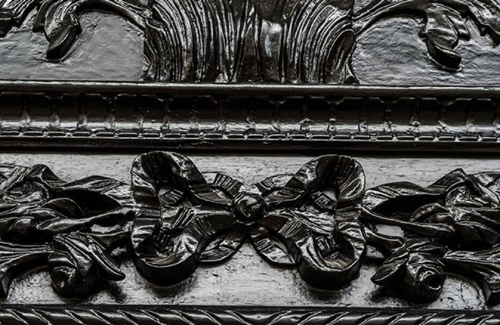 Barock Spiegel Schwarz - Barockstil Spiegel mit eleganten Verzierungen - Riesiger Barockstil Wandspiegel - Barock Garderoben Spiegel - Barock Möbel - Möbel Barockstil