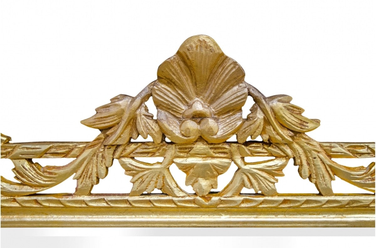 Barock Spiegel Gold Handgefertigt 193 x 110 cm - Holzspiegel - Barock Möbel