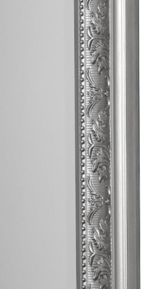 Barock Spiegel Silber 72 x H. 132 cm - Handgefertigter Barock Wandspiegel