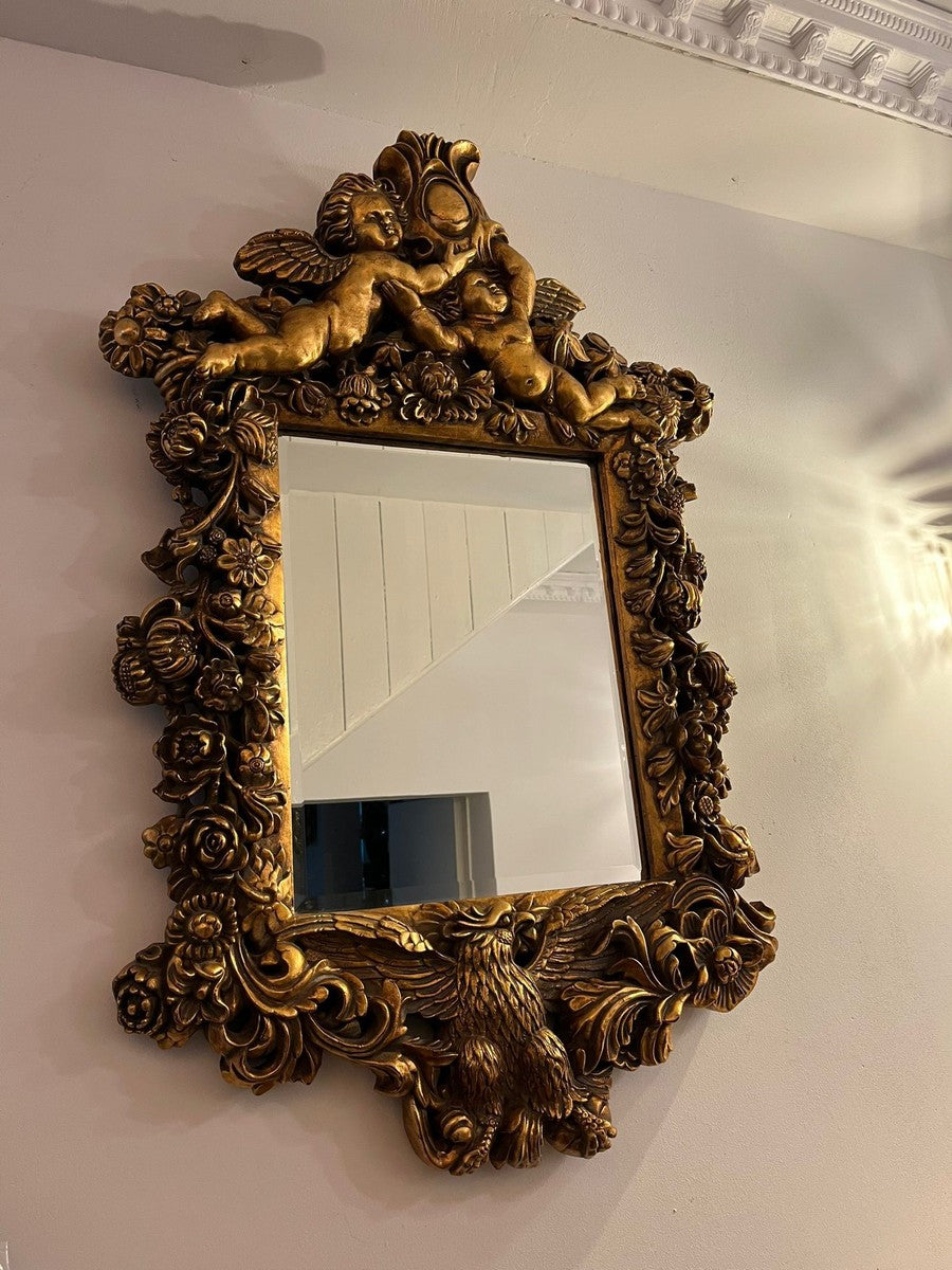 Barock Spiegel Gold - Barockstil Wandspiegel mit eleganten Verzierungen - Barock Möbel - Edel & Prunkvoll