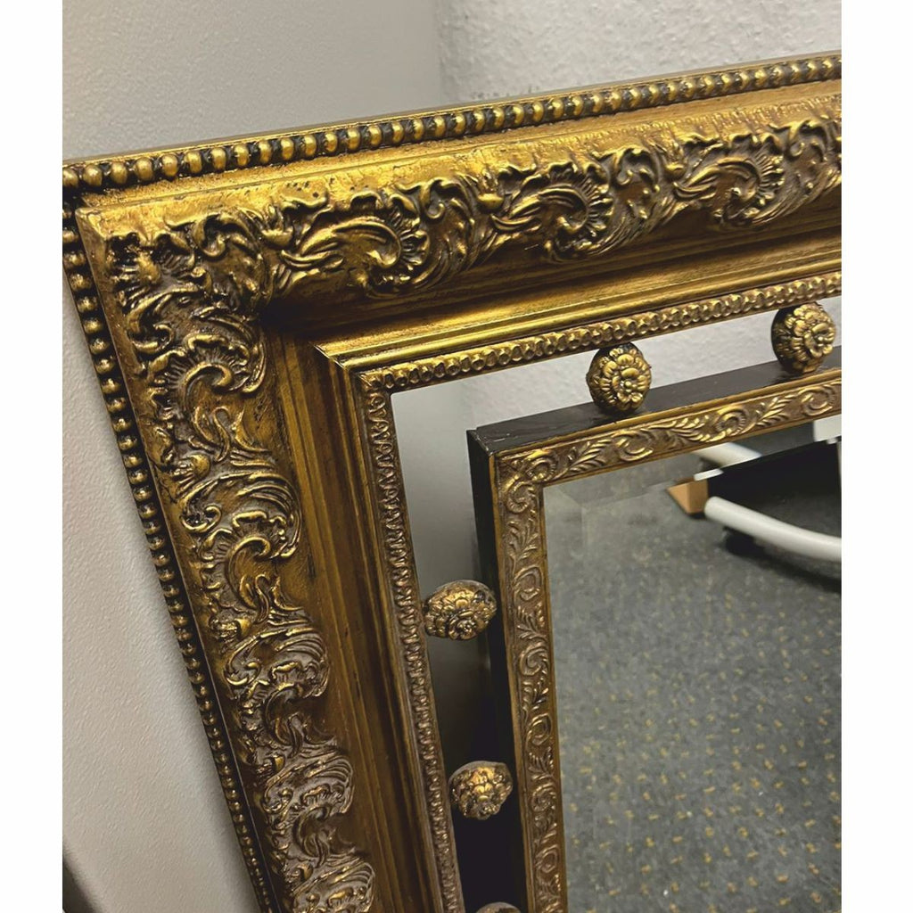 Barock Spiegel Antik Gold H. 87 cm - Barockstil Möbel