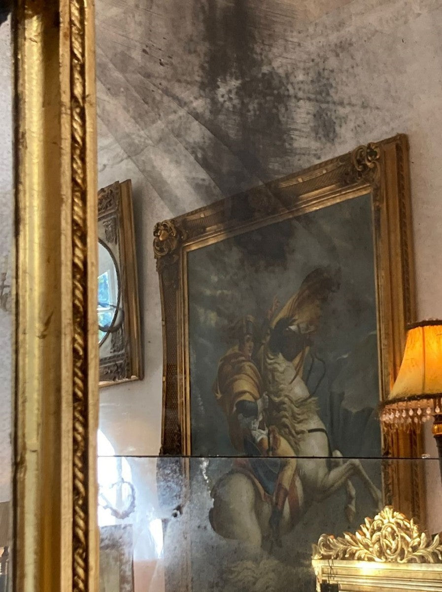 Barock Spiegel Gold / antikes Spiegelglas - Rechteckiger Wandspiegel mit eleganten Verzierungen - Barock Garderoben Spiegel - Barockstil Wandspiegel - Barock Möbel - Edel & Prunkvoll