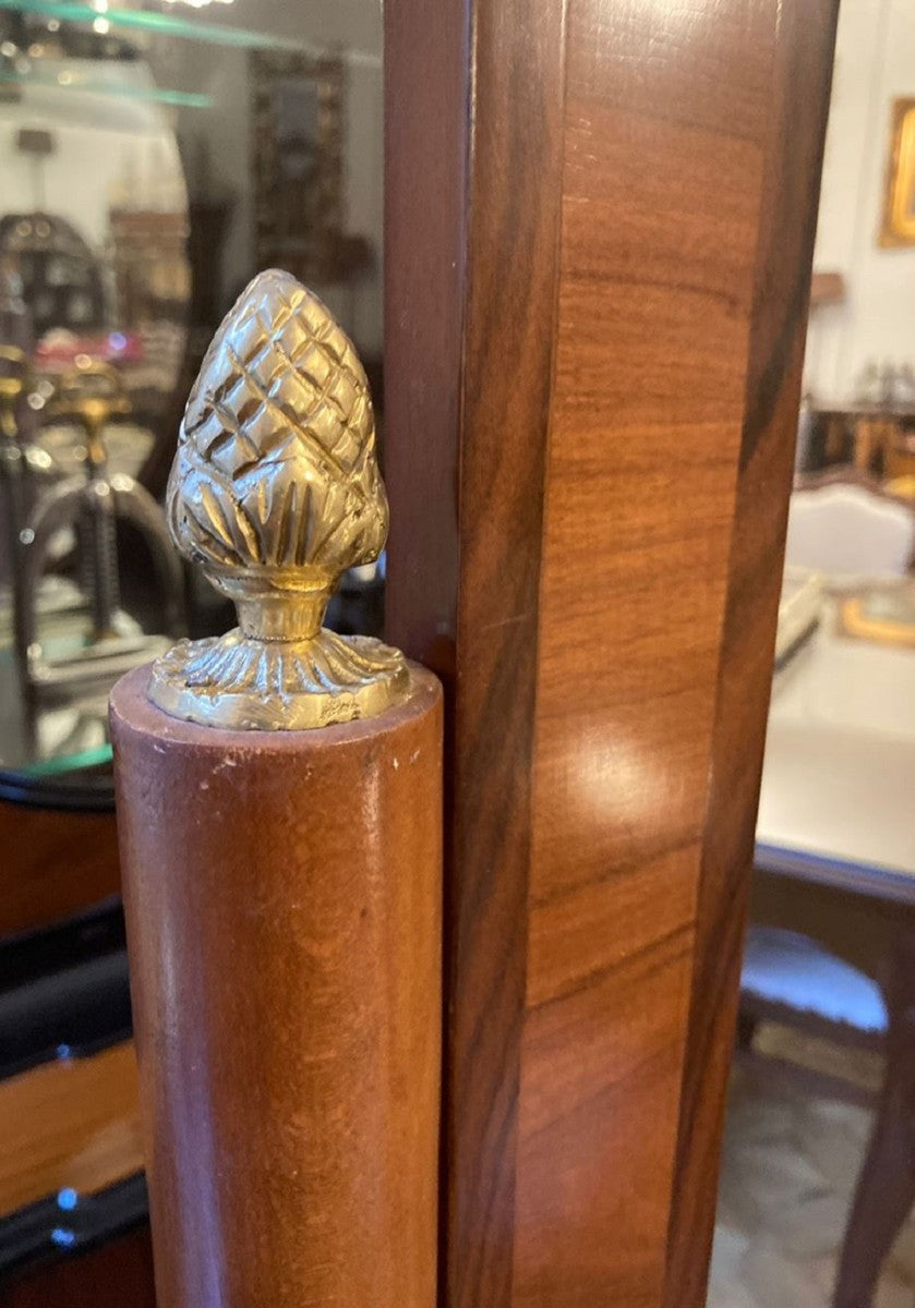 Barock Standspiegel Braun / Gold - Schwenkbarer Massivholz Spiegel im Barockstil - Schlafzimmer Spiegel - Hotel Spiegel - Schlafzimmer Möbel - Barock Möbel - Edel & Prunkvoll