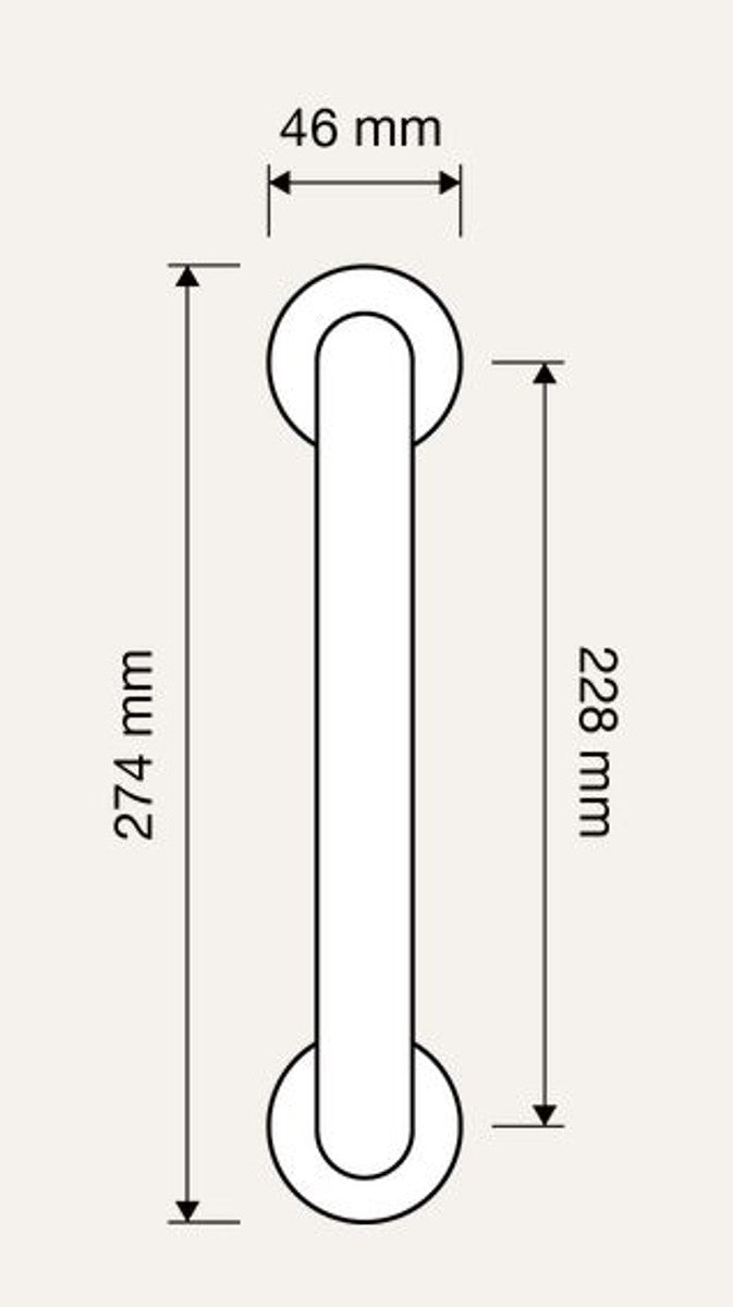 Barock Türgriff Set Messing Patiniert 4,6 x H. 27,4 cm - Barockstil Türgriff Set mit Edel Porzellan