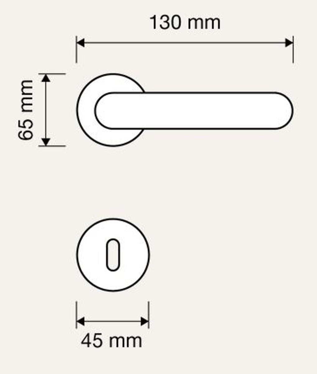 Barock Türgriff Set Messing Patiniert 13 x H. 6,5 cm - Türgriffe im Barockstil
