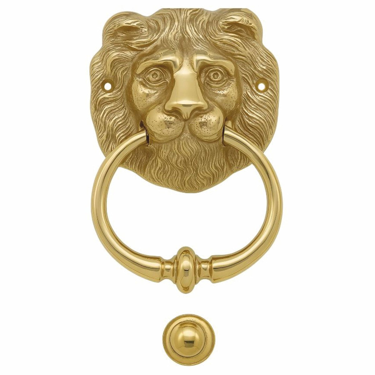 Barock Türklopfer Löwe Messing H. 15 cm - Barock Wohnaccessoires