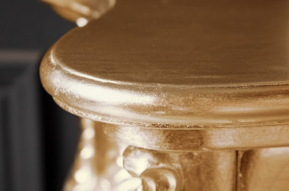 Barock Konsole Gold - Handgefertigter Konsolentisch mit edlen Verzierungen - Barock Möbel