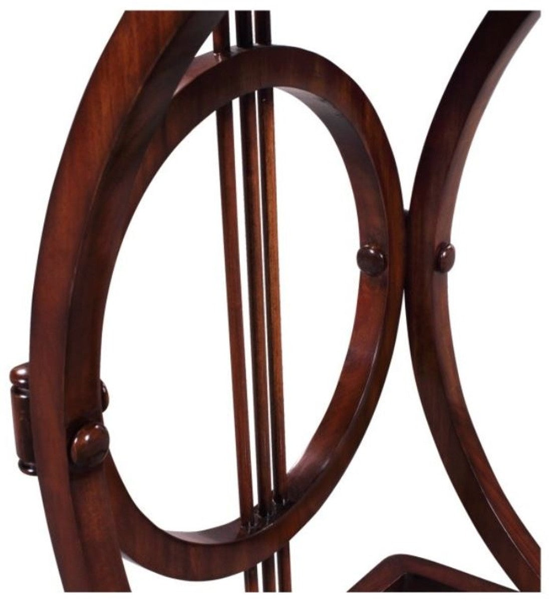 Art Deco Mahagoni Snack Tisch / Beistelltisch Braun 40 x 40 x H. 62 cm - Luxus Möbel