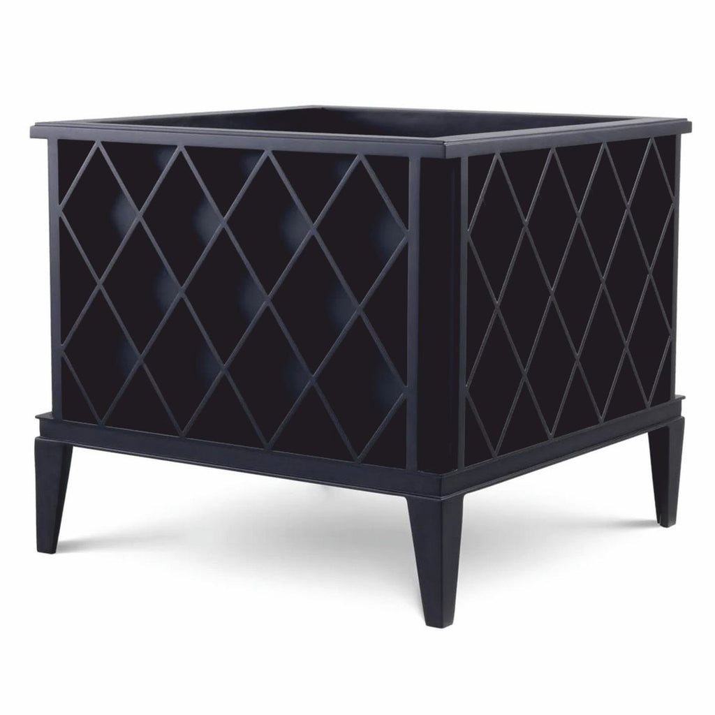 Luxus Blumentopf Schwarz 76 x 76 x H. 69 cm - Garten Deko