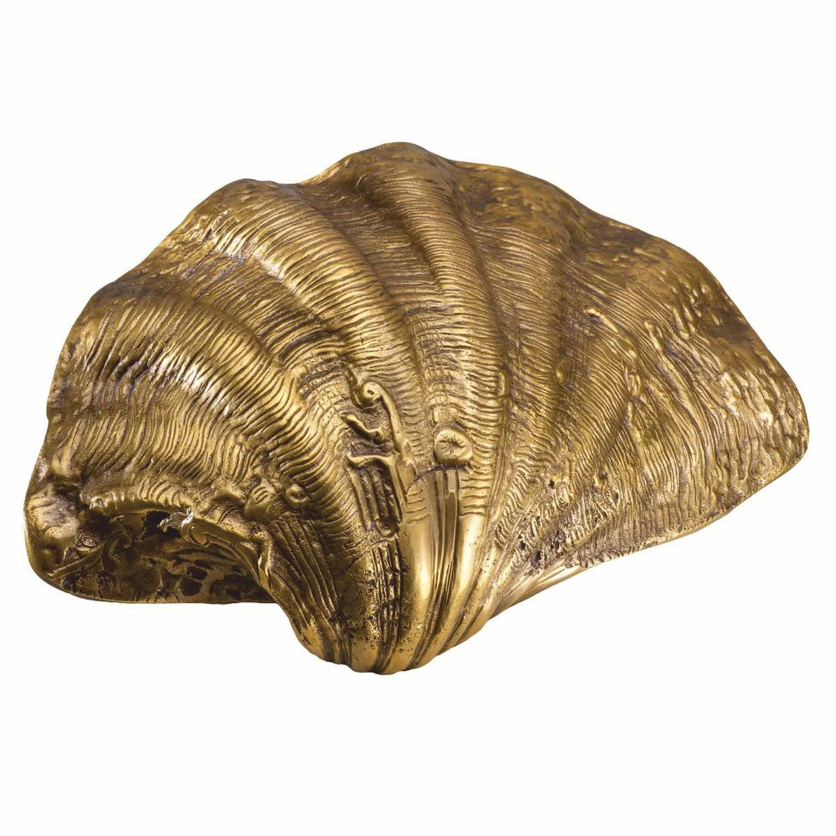 Luxus Deko Objekt in Muschelform Vintage Messing 32 cm - Deko Accessoires