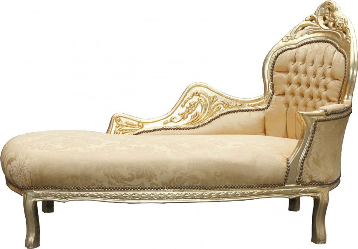 Barock Chaiselongue Mod2 Gold Muster/Gold - Barock Möbel