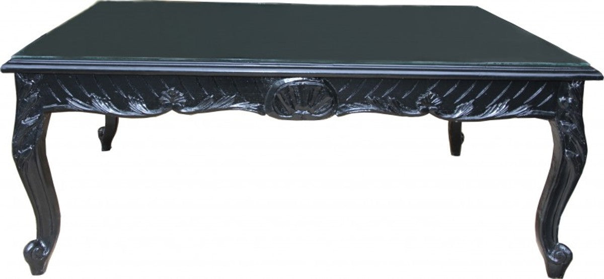 Barock Couchtisch Schwarz 120 x 80 cm - Mod2
