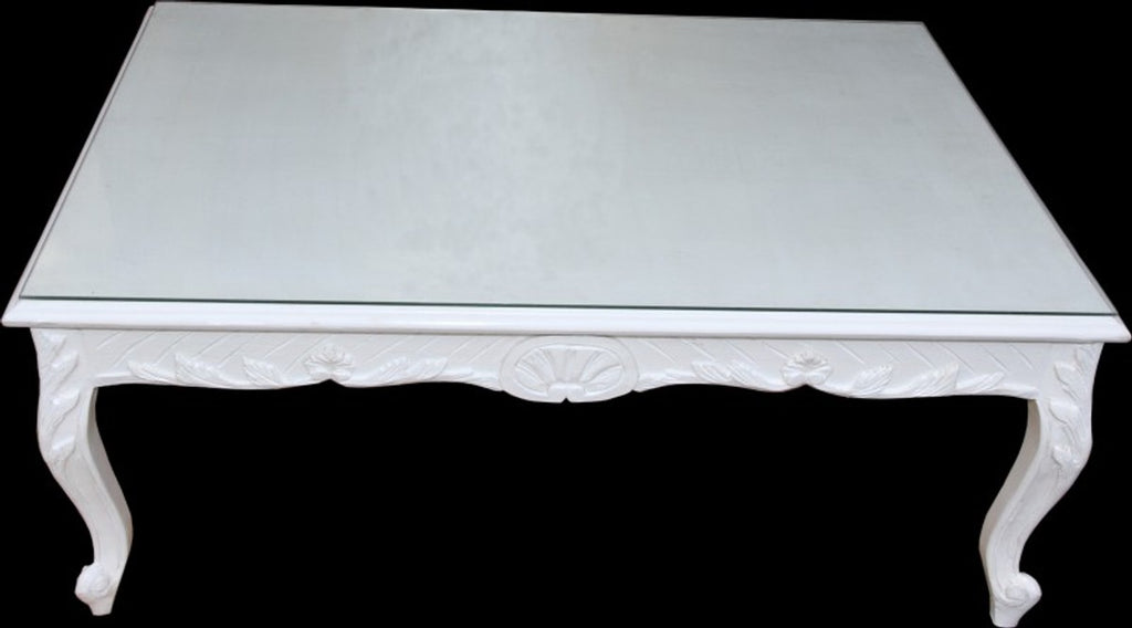 Barock Couchtisch Weiß 120 x 80 cm - Mod2
